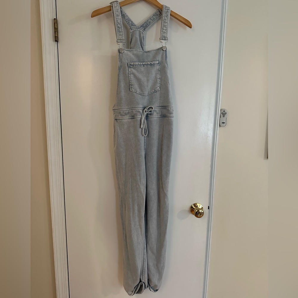 Z supply knit denim overalls washed indigo - Picture 5 of 5
